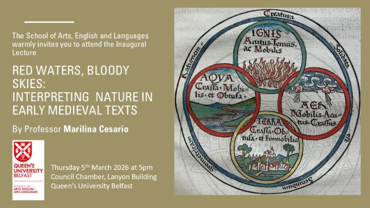 Words alongside a medieval graphic